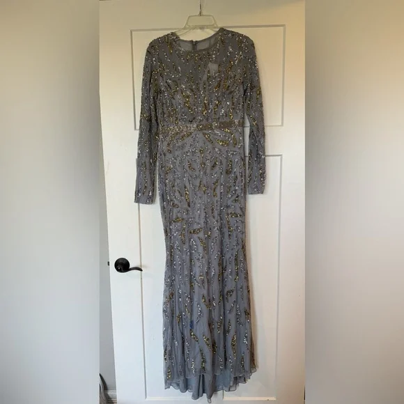 New | MAC DUGGAL 5124 | Beaded Long Sleeve Evening Gown 6 - Picture 5 of 8